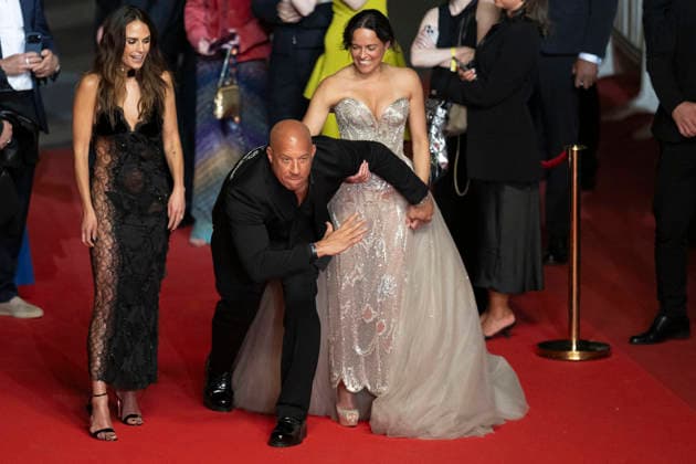 Cannes Fast And Furious Cannes Classics Red Carpet EB Jordana Brewster, Vin Diesel, and Michelle Rodriguez arrives for the screening of the film The Fast and the Furious at the 79th edition of the Cannes Film Festival in Cannes, southern France on May 13, 2026. Photo by Eliot Blondet ABACAPRESS.COM Cannes France France  Copyright: xBlondetxEliot ABACAx