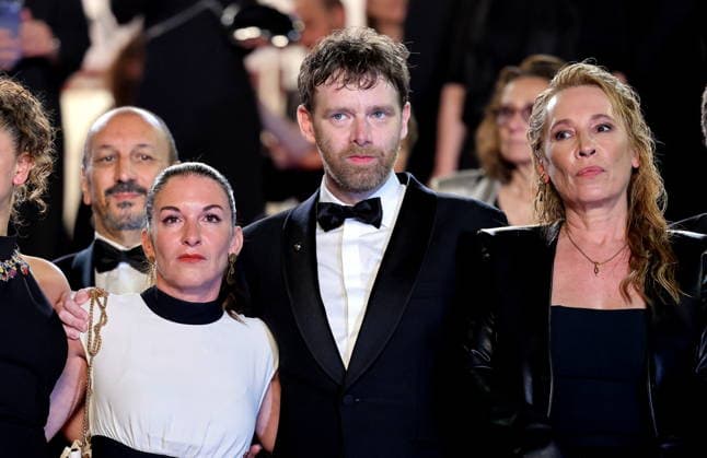 Mickaëlle Paty sister of Samuel Paty , Antoine Reinartz, Emmanuelle Bercot Descente des marches du film Labandon lors du 79ème Festival International du Film de Cannes, le 13 mai 2026 Jacovides Moreau Bestimage People leaving the red carpet for Forsaken at the 79th Cannes International Film Festival on May 13, 2026 Cannes France  Copyright: xJACOVIDES-MOREAUx xBESTIMAGExJACOVIDES-MOREAUx xBESTIMAGEx