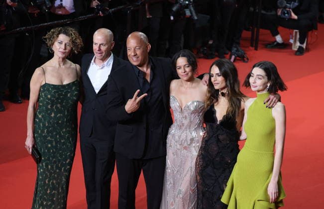 Donna Langley, Neal H Moritz, Vin Diesel, Michelle Rodriguez, Jordana Brewster, Meadow Walker Montée des marches du film The Fast and the Furious lors du 79ème Festival International du Film de Cannes, le 13 mai 2026 Jacovides Moreau Bestimage Red carpet for The Fast and the Furious at the 79th Cannes International Film Festival on May 13, 2026 Cannes France  Copyright: xJACOVIDES-MOREAUx xBESTIMAGExJACOVIDES-MOREAUx xBESTIMAGEx