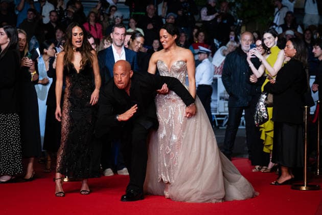 Cannes - The Fast And The Furious Screening LZ Jordana Brewster, Vin Diesel and Michelle Rodriguez attending the The Fast And The Furious screening during the 79th annual Cannes Film Festival at Palais des Festivals on May 13, 2026 in Cannes, France. Photo by Laurent Zabulon ABACAPRESS.COM  Copyright: xZabulonxLaurentx