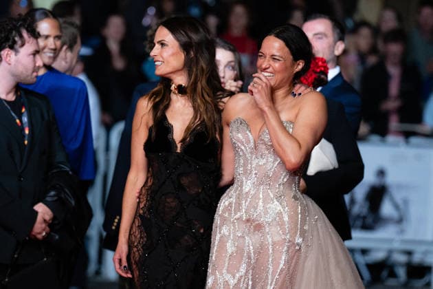 Cannes - The Fast And The Furious Screening LZ Jordana Brewster and Michelle Rodriguez attending the The Fast And The Furious screening during the 79th annual Cannes Film Festival at Palais des Festivals on May 13, 2026 in Cannes, France. Photo by Laurent Zabulon ABACAPRESS.COM  Copyright: xZabulonxLaurentx