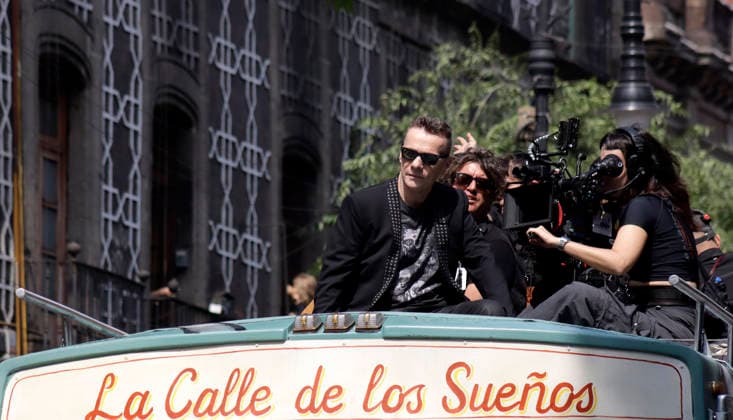 May 13, 2026, Mexico City, Mexico City, Mexico: Irish drummer Larry Mullen aboard the truckÃ¢â‚¬the Street of Dreams, the theme of U2 s new music videoÃ¢â‚¬being filmed for a second day in Mexico City s Historic Center. Mexico City Mexico - ZUMAt178 20260513_zip_t178_002 Copyright: xNadiaxTecuapetlax