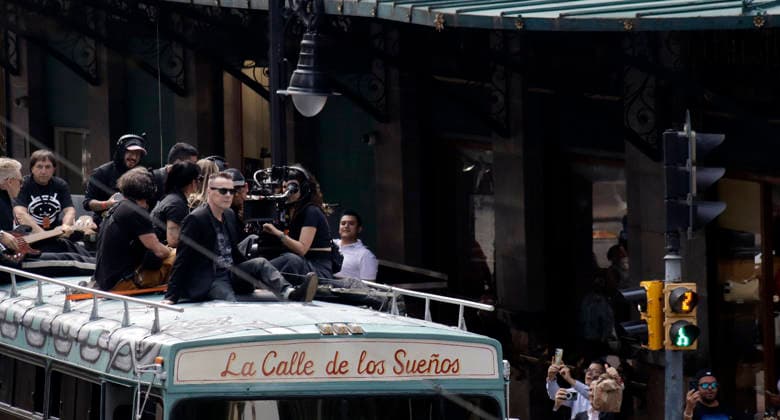 May 13, 2026, Mexico City, Mexico City, Mexico: The Irish band U2, during their second day of filming the music video for La calle de los sueoÂ±os in downtown Mexico City. Mexico City Mexico - ZUMAt178 20260513_zip_t178_012 Copyright: xNadiaxTecuapetlax
