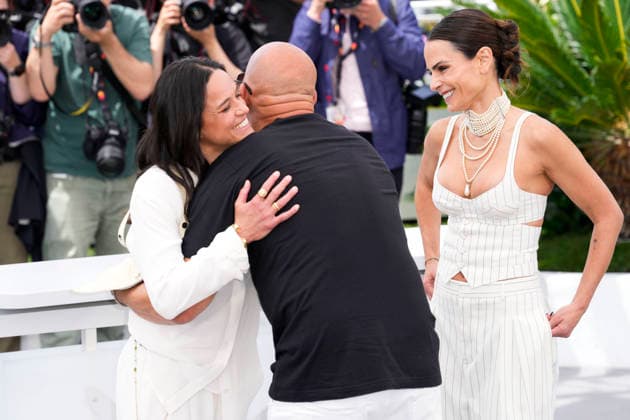 May 13, 2026, Cannes, France: Michelle Rodriguez, Vin Diesel and Jordana Brewster hug during The Fast And The Furious photocall at the 79th annual Cannes Film Festival at Palais des Festivals on May 13, 2026 in Cannes, France. The Fast And The Furious Photocall - The 79th Annual Cannes Film Festival Cannes France - ZUMAs197 20260513_aaa_s197_247 Copyright: xDanielexCifalax