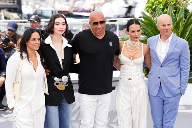 May 13, 2026, Cannes, France: Michelle Rodriguez, Meadow Walker, Vin Diesel, Jordana Brewster and Neal H. Moritz pose during The Fast And The Furious photocall at the 79th annual Cannes Film Festival at Palais des Festivals on May 13, 2026 in Cannes, France. The Fast And The Furious Photocall - The 79th Annual Cannes Film Festival Cannes France - ZUMAs197 20260513_aaa_s197_254 Copyright: xDanielexCifalax