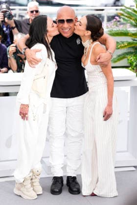 May 13, 2026, Cannes, France: Michelle Rodriguez, Vin Diesel and Jordana Brewster hug during The Fast And The Furious photocall at the 79th annual Cannes Film Festival at Palais des Festivals on May 13, 2026 in Cannes, France. The Fast And The Furious Photocall - The 79th Annual Cannes Film Festival Cannes France  - ZUMAs197 20260513_aaa_s197_255 Copyright: xDanielexCifalax