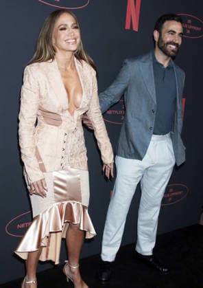 NEW YORK, NY - MAY 13: Jennifer Lopez and Brett Goldstein at the 2026 Netflix Upfront at Sunset Pier 94 Studios on May 13, 2026 in New York City. Copyright: xRWx