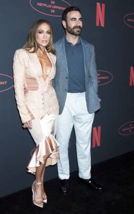 NEW YORK, NY - MAY 13: Jennifer Lopez and Brett Goldstein at the 2026 Netflix Upfront at Sunset Pier 94 Studios on May 13, 2026 in New York City. Copyright: xRWx