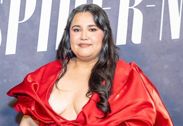 May 13, 2026, Bronx, New York, USA: New York, NY, USA, May 13, 2026: Karen Rodriguez wearing dress by Jovana Louis Benoit attends world premiere of Amazon Prime Video s Spider Noir at Regal Times Square. Bronx USA - ZUMAr339 20260513_znp_r339_068 Copyright: xLevxRadinx