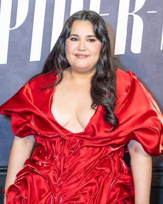 May 13, 2026, Bronx, New York, USA: New York, NY, USA, May 13, 2026: Karen Rodriguez wearing dress by Jovana Louis Benoit attends world premiere of Amazon Prime Video s Spider Noir at Regal Times Square. Bronx USA - ZUMAr339 20260513_znp_r339_066 Copyright: xLevxRadinx