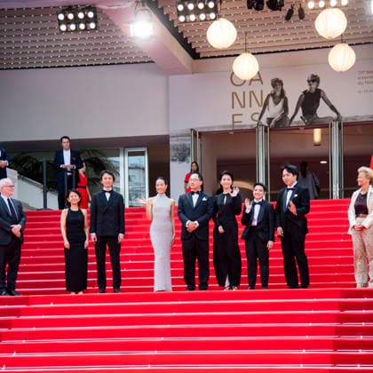 79th Cannes Film Festival Red Carpet of the movie -Nagi Notes- Palais des Festivals - Cannes, France Thierry Fremaux;guest;Terutaro Osanai;Shizuka Ishibaschi;Koji Fukada;Takako Matsu;Tan Si En;guest;Iris Knobloch 79th Cannes Film Festival Red Carpet of the movie -Nagi Notes- Palais des Festivals - Cannes, France 13th May 2026 SGPItalia id 134688_017 *Not Exclusive  Copyright: xSGPx