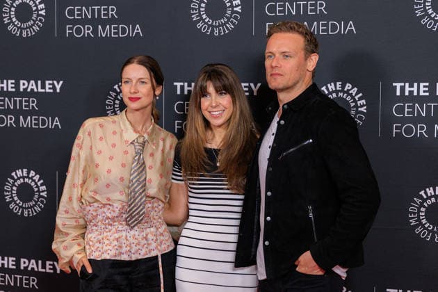 May 13, 2026, Hollywood, California, USA: (L R) Irish actress Caitriona Balfe, US author Jessica Radloff and Scottish actor Sam Heughan on the red carpet of Outlander: A Celebration on Wednesday, May 13, 2026 at the Dolby Theater in Hollywood, California. JAVIER ROJAS PI Hollywood USA - ZUMAp124 20260513_zaa_p124_034 Copyright: xJavierxRojasx