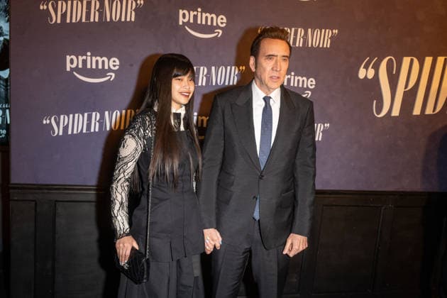 May 13, 2026, New York, United States: (L-R) Riko Shibata and Nicolas Cage attend Prime Video s Spider-Noir world premiere at Regal Times Square on May 13, 2026 in New York City. New York United States - ZUMAs197 20260513_aaa_s197_612 Copyright: xRonxAdarx