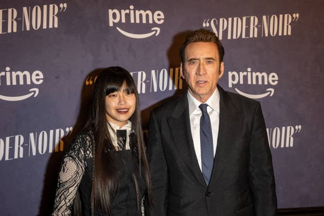 May 13, 2026, New York, United States: (L-R) Riko Shibata and Nicolas Cage attend Prime Video s Spider-Noir world premiere at Regal Times Square on May 13, 2026 in New York City. New York United States - ZUMAs197 20260513_aaa_s197_621 Copyright: xRonxAdarx