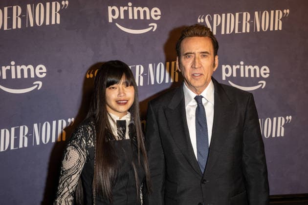 May 13, 2026, New York, United States: (L-R) Riko Shibata and Nicolas Cage attend Prime Video s Spider-Noir world premiere at Regal Times Square on May 13, 2026 in New York City. New York United States - ZUMAs197 20260513_aaa_s197_649 Copyright: xRonxAdarx