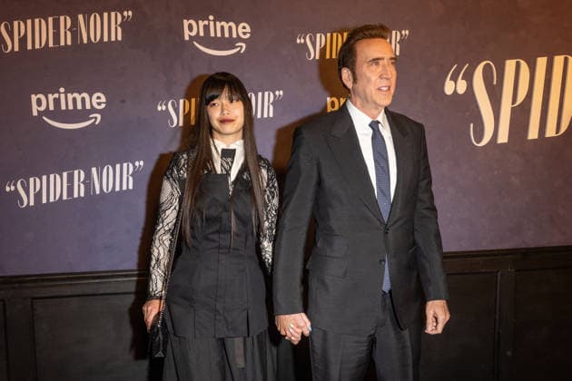 May 13, 2026, New York, United States: (L-R) Riko Shibata and Nicolas Cage attend Prime Video s Spider-Noir world premiere at Regal Times Square on May 13, 2026 in New York City. New York United States - ZUMAs197 20260513_aaa_s197_673 Copyright: xRonxAdarx