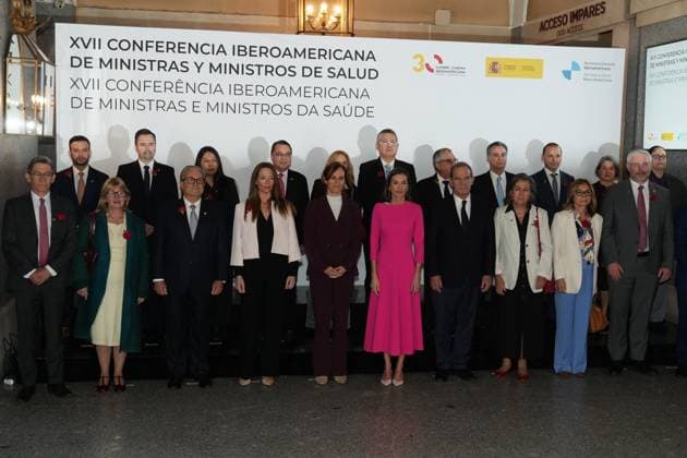 Spanish Queen Letizia attending the 17 edition of Encuetro iberoamericano sobre enfermedades raras in Madrid on Thursday, 14 May 2026. Cordon Press 