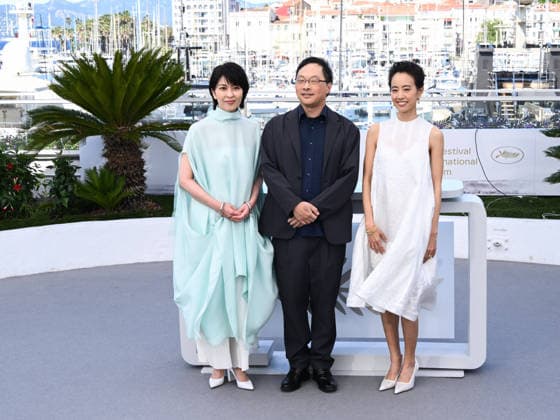 IPA84672811 - Cannes, 79th Cannes Film Festival 2026, day 2 - photocall of NAGI NOTES - Pictured: Takako Matsu, Koji Fukada and Shizuka Ishibaschi  Copyright: xAlbertoxTerenghix xPoolxPhotoxEventsx07x 84672811
