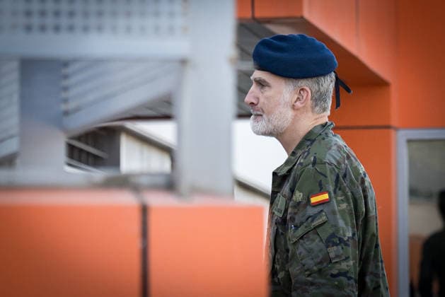 King Felipe VI oversees the digital defense capabilities of the Joint Cyberspace Command at Retamares King Felipe VI during the visit to the facilities of the Joint Cyberspace Command MCCE at the Retamares Base, May 14, 2026, in Pozuelo de Alarcón, Madrid Spain The monarch learns first-hand about the advanced surveillance and cyber threat response systems that protect military information networks and guarantee national digital security 14 MAY 2026 Diego Radamé Pozuelo de Alarcon, Madrid Pozuelo de Alarcon, Madrid Spain  Copyright: xDiegoxRadamÃ sx 7522068