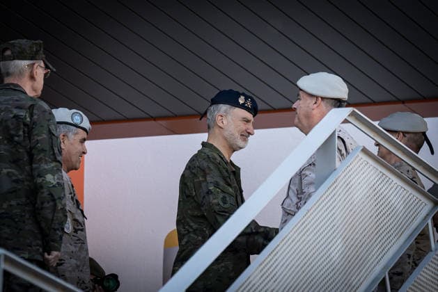 King Felipe VI oversees the digital defense capabilities of the Joint Cyberspace Command at Retamares King Felipe VI during the visit to the facilities of the Joint Cyberspace Command MCCE at the Retamares Base, May 14, 2026, in Pozuelo de Alarcón, Madrid Spain The monarch learns first-hand about the advanced surveillance and cyber threat response systems that protect military information networks and guarantee national digital security 14 MAY 2026 Diego Radamé Pozuelo de Alarcon, Madrid Pozuelo de Alarcon, Madrid Spain  Copyright: xDiegoxRadamÃ sx 7522075