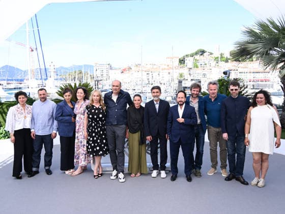 IPA84673675 - Cannes, 79th Cannes Film Festival 2026, day 2 - photocall of L Abandon (Forsaken) - Pictured: Ahlam Slama, Antoine Reinartz, Azize Kabouche, MickaÃ«lle Paty, Vincent Garenq, Emmanuelle Bercot, Emma Boumali, Nedjim Bouizzoul and Mounira Barbouch  Copyright: xAlbertoxTerenghix xPoolxPhotoxEventsx07x 84673675