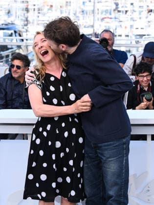 IPA84673690 - Cannes, 79th Cannes Film Festival 2026, day 2 - photocall of L Abandon (Forsaken) - Pictured: Emmanuelle Bercot , Antoine Reinartz  Copyright: xAlbertoxTerenghix xPoolxPhotoxEventsx07x 84673690