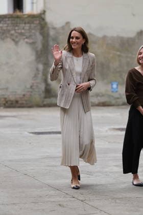 . 14 05 2026. Reggio Emilia, Italy. Kate Middleton, the Princess of Wales, arriving at a creative resource centre in Reggio Emilia in Italy, on day two of her visit to Italy.  xStephenxLockx xi-Imagesx IIM-26770-0001
