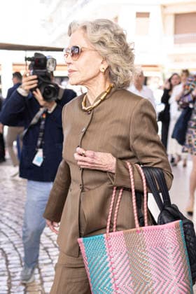 Cannes Jane Fonda exits Martinez MP Cannes, France- May 14: Jane Fonda leaves Hotel Martinez after attending Chopard gala during 79th Festival of Cannes, on May 14, 2026 in Cannes, France. Photo by Marco Piovanotto ABACAPRESS:COM Cannes France  Copyright: xPiovanottoxMarco ABACAx