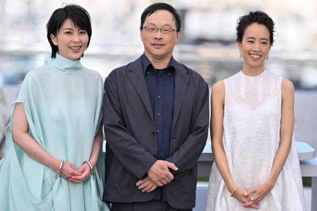 79th Cannes Film Festival: Nagi Notes photocall CANNES, FRANCE - MAY 14: (L to R) Japanese actress Takako Matsu, Japanese director and screenwriter Koji Fukada and Japanese actress Shizuka Ishibashi pose during a photocall for the film Nagi Notes at the 79th edition of the Cannes Film Festival in Cannes, France on May 14, 2026. Mustafa Yalcin Anadolu Cannes France. Editorial use only. Please get in touch for any other usage.  Copyright: x2026xAnadoluxMustafaxYalcinx