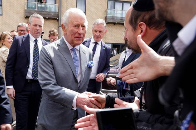 May 14, 2026, London, London, UK: London, UK. King Charles III meets members of Jewish community outside Jewish Care in Golders Green, London after meeting representatives of the Jewish community and local charities, following a series of antisemitic attacks, including a recent knife attack in the area, Wednesday, 29 April 2026. London UK - ZUMAl94_ 20260514_zaf_l94_050 Copyright: xDinendraxHariax