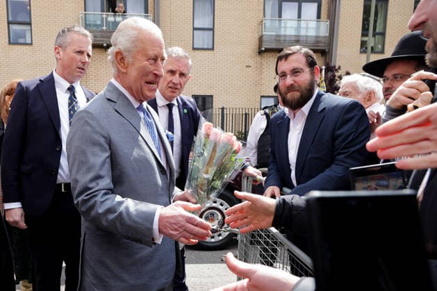 May 14, 2026, London, London, UK: London, UK. King Charles III meets members of Jewish community outside Jewish Care in Golders Green, London after meeting representatives of the Jewish community and local charities, following a series of antisemitic attacks, including a recent knife attack in the area, Wednesday, 29 April 2026. London UK - ZUMAl94_ 20260514_zaf_l94_049 Copyright: xDinendraxHariax