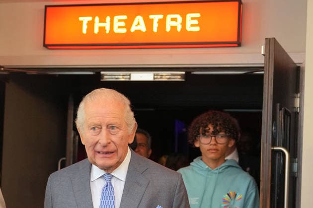 Britain Royals Britain s King Charles III arrives to join English actor Idris Elba in meeting students taking part in workshops organised by National Youth Music Theatre (NYMT) at The Other Palace in London, Thursday, May 14, 2026., Credit:Avalon.red PA ROTA - B68 Avalon GBR, London  Copyright: xAvalon.redx xPAxROTAx-xB68x xAvalonx 1098913271