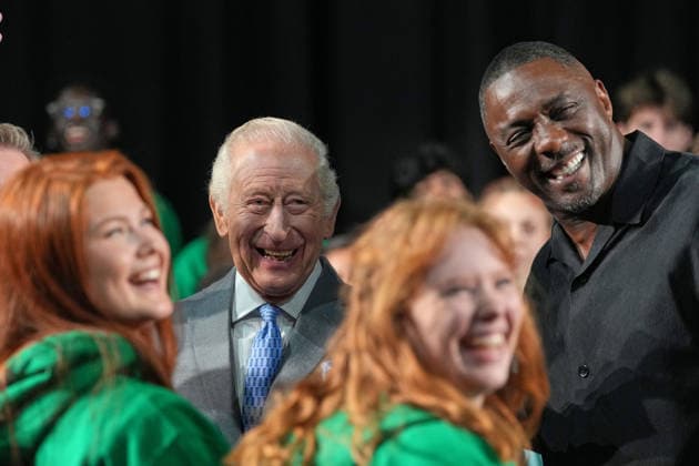 Britain Royals Britain s King Charles III joins English actor Idris Elba in meeting students taking part in workshops organised by National Youth Music Theatre (NYMT) at The Other Palace in London, Thursday, May 14, 2026., Credit:Avalon.red PA ROTA - B68 Avalon GBR, London  Copyright: xAvalon.redx xPAxROTAx-xB68x xAvalonx 1098913458