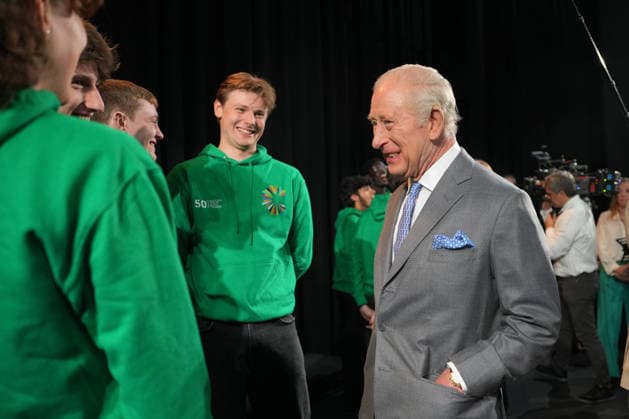 Britain Royals Britain s King Charles III meets students taking part in workshops organised by National Youth Music Theatre (NYMT) at The Other Palace in London, Thursday, May 14, 2026., Credit:Avalon.red PA ROTA - B68 Avalon GBR, London  Copyright: xAvalon.redx xPAxROTAx-xB68x xAvalonx 1098913523