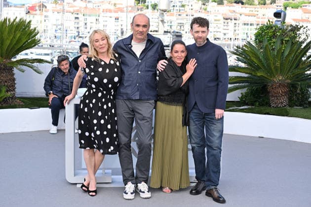 79th Cannes Film Festival: L Abandon (Forsaken) photocall CANNES, FRANCE - MAY 14: (L to R) French actress Emmanuelle Bercot, French director and screenwriter Vincent Garenq, ister of Samuel Paty Mickaelle Paty and French actor Antoine Reinartz pose during a photocall for the film L Abandon (Forsaken) at the 79th edition of the Cannes Film Festival in Cannes, France on May 14, 2026. Mustafa Yalcin Anadolu Cannes France. Editorial use only. Please get in touch for any other usage.  Copyright: x2026xAnadoluxMustafaxYalcinx