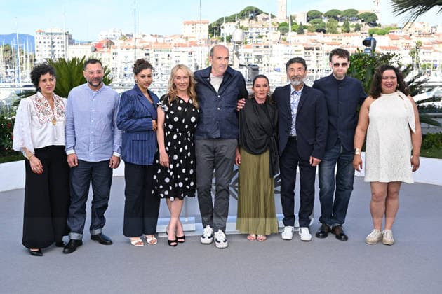 79th Cannes Film Festival: L Abandon (Forsaken) photocall CANNES, FRANCE - MAY 14: (L to R) French actress Mounira Barbouch, French actor Nedjim Bouizzoul, French actress Emma Boumali, French actress Emmanuelle Bercot, French director and screenwriter Vincent Garenq, Samuel Paty s sister Mickaelle Paty, French actor Azize Kabouche, French actor Antoine Reinartz and Algerian actress Ahlam Slama pose during a photocall for the film L Abandon (Forsaken) at the 79th edition of the Cannes Film Festival in Cannes, France on May 14, 2026. Mustafa Yalcin Anadolu Cannes France. Editorial use only. Please get in touch for any other usage. Copyright: x2026xAnadoluxMustafaxYalcinx