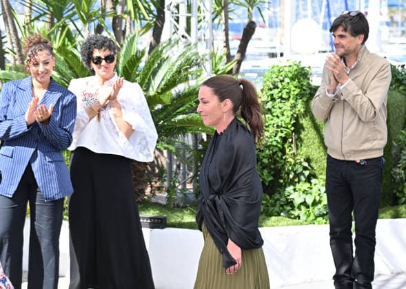 79th Cannes Film Festival: L Abandon (Forsaken) photocall CANNES, FRANCE - MAY 14: Sister of Samuel Paty Mickaelle Paty poses during a photocall for the film L Abandon (Forsaken) at the 79th edition of the Cannes Film Festival in Cannes, France on May 14, 2026. Mustafa Yalcin Anadolu Cannes France. Editorial use only. Please get in touch for any other usage.  Copyright: x2026xAnadoluxMustafaxYalcinx
