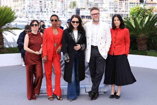 Cannes Tangles Photocall JD Abbi Jacobson, Sugar Lyn Beard, Samira Wiley, Julia Louis-Dreyfus, Seth Rogen, Leah Nelson and Lauren Miller Rogen attend the Tangles photocall during the 79th Cannes Film Festival in Cannes on May 14, 2026. Photo by Jerome Dominé ABACAPRESS.COM Cannes France  Copyright: xDominexJerome ABACAx