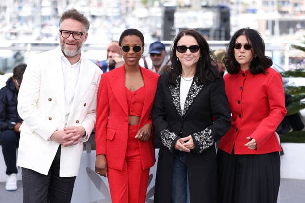 Cannes Tangles Photocall JD Seth Rogen, Samira Wiley, Julia Louis-Dreyfus and Abbi Jacobson attend the Tangles photocall during the 79th Cannes Film Festival in Cannes on May 14, 2026. Photo by Jerome Dominé ABACAPRESS.COM Cannes France  Copyright: xDominexJerome ABACAx