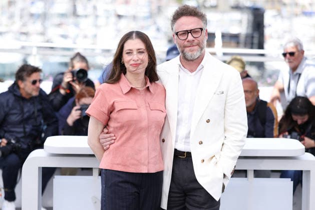 Cannes Tangles Photocall JD Lauren Miller Rogen and Seth Rogen attend the Tangles photocall during the 79th Cannes Film Festival in Cannes on May 14, 2026. Photo by Jerome Dominé ABACAPRESS.COM Cannes France  Copyright: xDominexJerome ABACAx