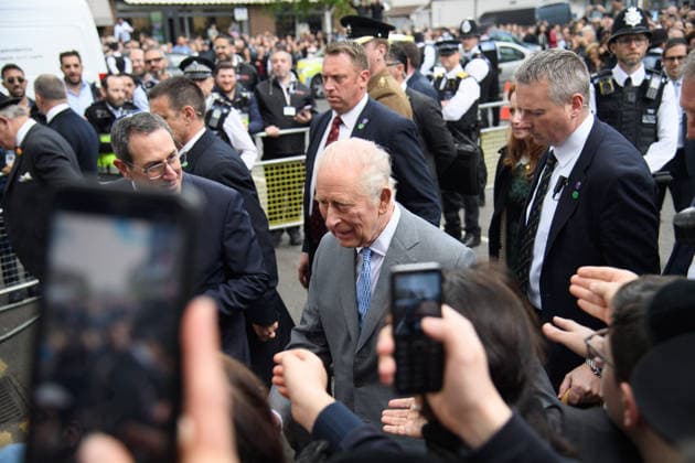 King Charles III Visits Golders Green, London, UK - Thursday 14 May 2026 King Charles III visits members of the Jewish community in Golders Green, London, England, UK on Thursday 14 May, 2026 to show solidarity and support., Credit:Justin Ng Avalon UK, England, London, Golders Green Copyright: xJustinxNgx xAvalonx 1098933321