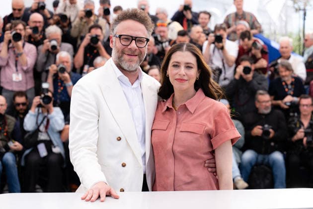 Cannes Tangles Photocall LZ Seth Rogen and Lauren Miller Rogen attend Tangles photocall during the 79th Cannes Film Festival in Cannes on May 14, 2026. Photo by Laurent Zabulon ABACAPRESS.COM Cannes  Copyright: xZabulonxLaurentx