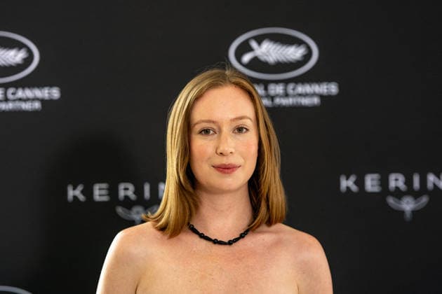 Cannes - Hannah Einbinder at Kering Talk AAR Actress and Comedian Hannah Einbinder participates in Kering Talk at Carlton hotel, as part of the 79th Cannes Film Festival in Cannes, France, on May 14, 2026. Photo by Ammar Abd Rabbo ABACAPRESS.COM Cannes France  Copyright: xAbdxRabboxAmmar ABACAx