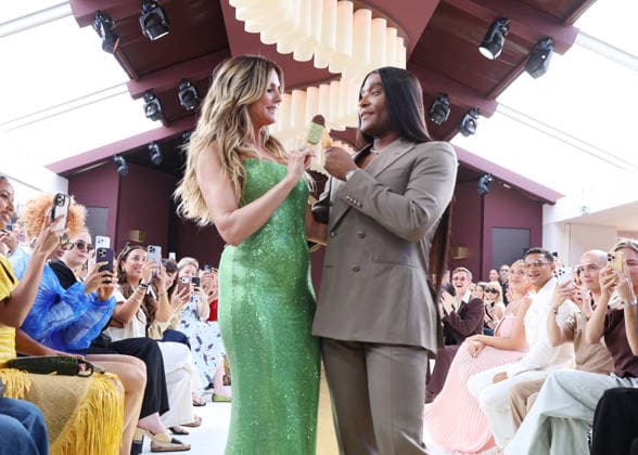 Heidi Klum and Low Roach at the Magnum fashion show on the Magnum Cannes beach during the 79th Cannes International Film Festival, France, May 14, 2026 Denis Guignebourg Bestimage After announcing the launch of Maison Magnum®, haute couture opens its exceptional podium to A Castillon for an exclusive showcase on May 14 on the Magnum Cannes beach on the occasion of the 79th Cannes Film Festival. Previously at the heart of Maison Magnum® an inaugural fashion show artistically directed by L Roach and couture silhouettes imagined by V Weinsanto celebrating a shared vision of pleasure as a sensory experience, at the crossroads of gourmandise and creativity This new take on gourmandise through creativity and contemporary culture will be crowned  Copyright: xDenisxGuignebourgx xBestimagexDenisxGuignebourgx xBestimagex