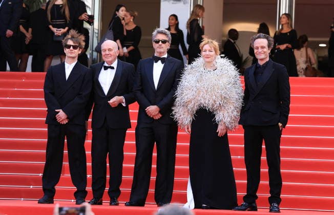 Cannes - Fatherland Red Carpet (L-R) Lukasz Zal, Hanns Zischler, Pawel Pawlikowski, Sandra Huller and August Diehl attend the Fatherland screening during the 79th annual Cannes Film Festival at Palais des Festivals on May 14, 2026 in Cannes, France. Photo by Jerome Domine ABACAPRESS.COM Cannes France  Copyright: xDominexJerome ABACAx