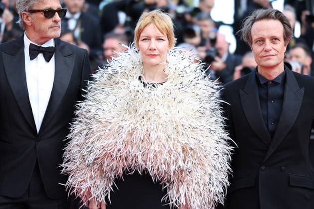 Cannes - Fatherland Red Carpet (L-R) Pawel Pawlikowski, Sandra Huller and August Diehl attend the Fatherland screening during the 79th annual Cannes Film Festival at Palais des Festivals on May 14, 2026 in Cannes, France. Photo by Jerome Domine ABACAPRESS.COM Cannes France  Copyright: xDominexJerome ABACAx