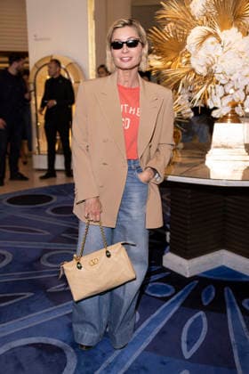 Cannes Anna Ferzetti exits Martinez MP Cannes, France- May 14: Anna Ferzetti leaves Hotel Martinez after attending Chopard gala during 79th Festival of Cannes, on May 14, 2026 in Cannes, France. Photo by Marco Piovanotto ABACAPRESS:COM Cannes France  Copyright: xPiovanottoxMarco ABACAx