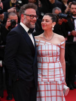 May 14, 2026, Cannes, Cote D azur, France: SETH ROGEN and LAUREN MILLER on the red carpet for the screening of FATHERLAND at the 79th Annual Cannes Film Festival at Palais des Festivals in Cannes, France Cannes France - ZUMAc179 20260514_zep_c179_051 Copyright: xMickaelxChavetx