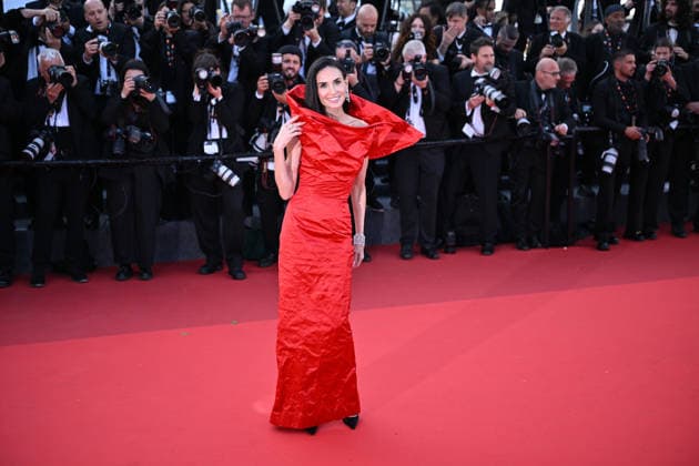 79th Cannes Film Festival: Fatherland screening CANNES, FRANCE - MAY 14: Member of the jury US actress and producer Demi Moore arrives for the screening of the film Fatherland at the 79th edition of the Cannes Film Festival in Cannes, France on May 14, 2026. Mustafa Yalcin Anadolu Cannes France. Editorial use only. Please get in touch for any other usage.  Copyright: x2026xAnadoluxMustafaxYalcinx