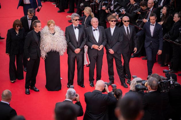 Cannes Fatherland Red Carpet EB Polish cinematographer Lukasz Zal, German actor Hanns Zischler, Polish writer Pawel Pawlikowski, German actress Sandra Huller and German actor August Diehl arrive for the screening of the film Fatherland at the 79th edition of the Cannes Film Festival in Cannes, southern France on May 14, 2026. Photo by Eliot Blondet ABACAPRESS.COM Cannes France France  Copyright: xBlondetxEliot ABACAx